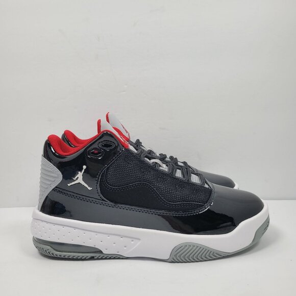 Nike Air Jordan Max Aura 2 Youth Black Wolf Grey Red Shoes CN8094-006 US Size 4Y - Picture 3 of 10